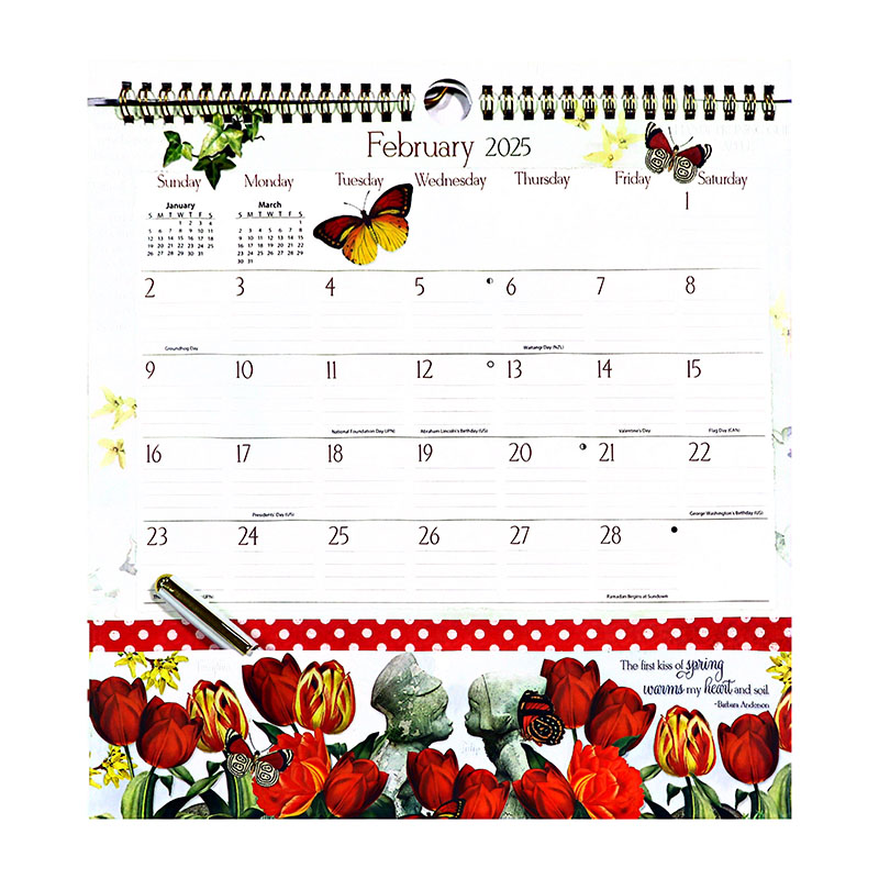 Wall calendar with pockets for each month (3)knf